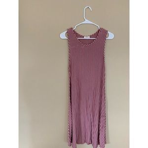 Pink & White striped casual dress